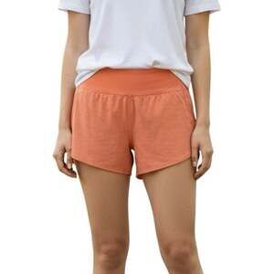Athleta Run With It Textured 3.5” Orange Running Shorts Sz M